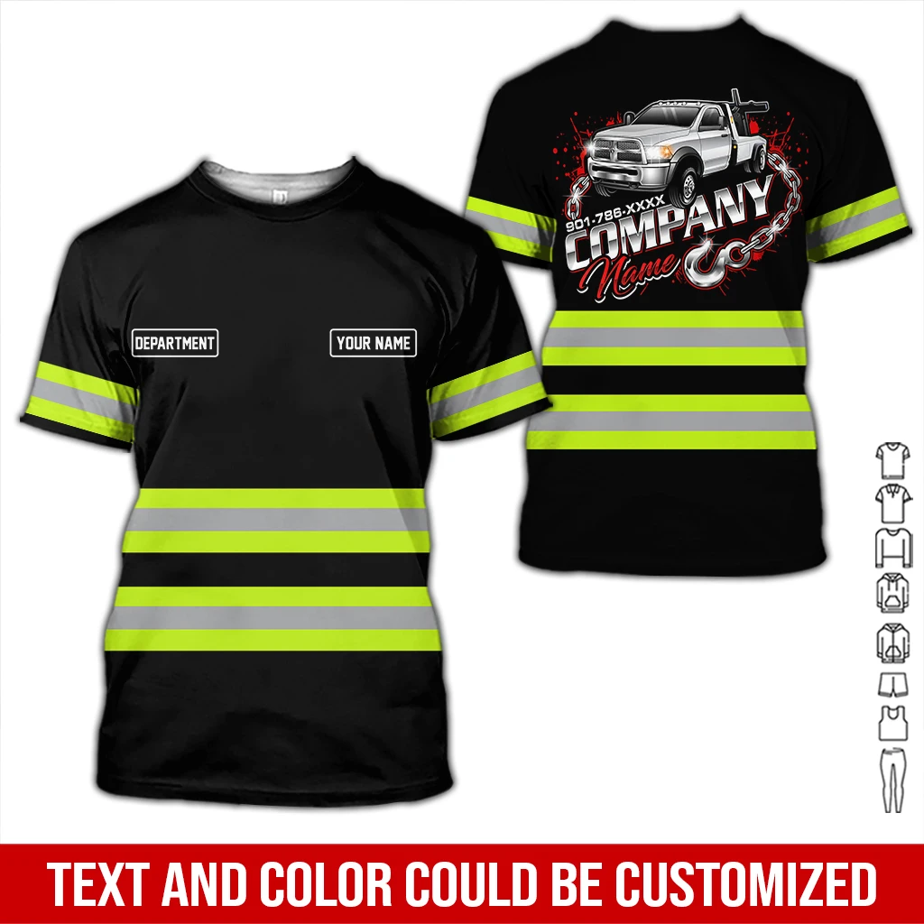 Personalized Name Custom Towing Service All Over Printed Clothes DA580