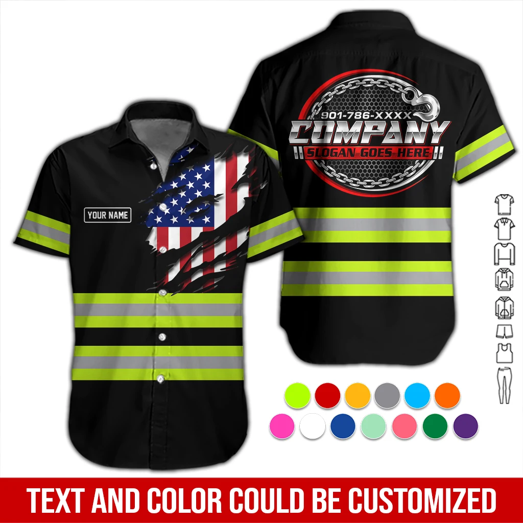 Personalized Name Custom Towing Service All Over Printed Clothes DA582