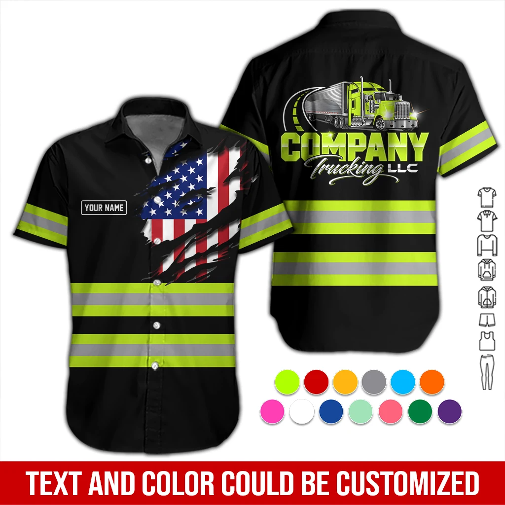 Personalized Name Custom Trucking LLC All Over Printed Clothes DA585