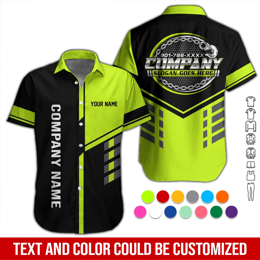 Personalized Name Custom Towing Service All Over Printed Clothes DA586