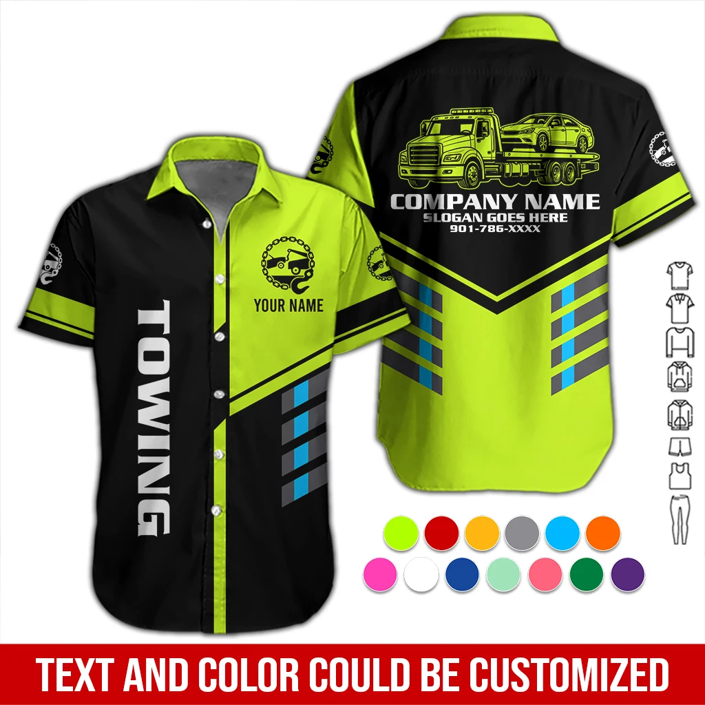 Personalized Name Custom Towing Service All Over Printed Clothes DA588
