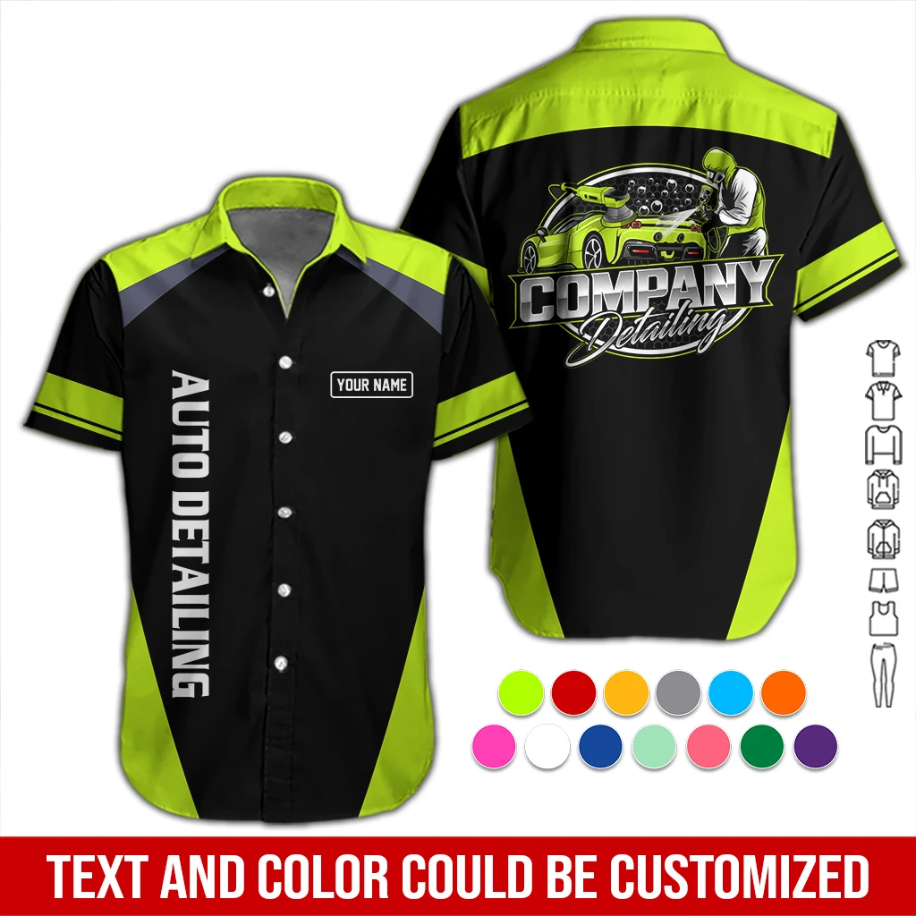 Personalized Name Custom Auto Detailing All Over Printed Clothes DA589
