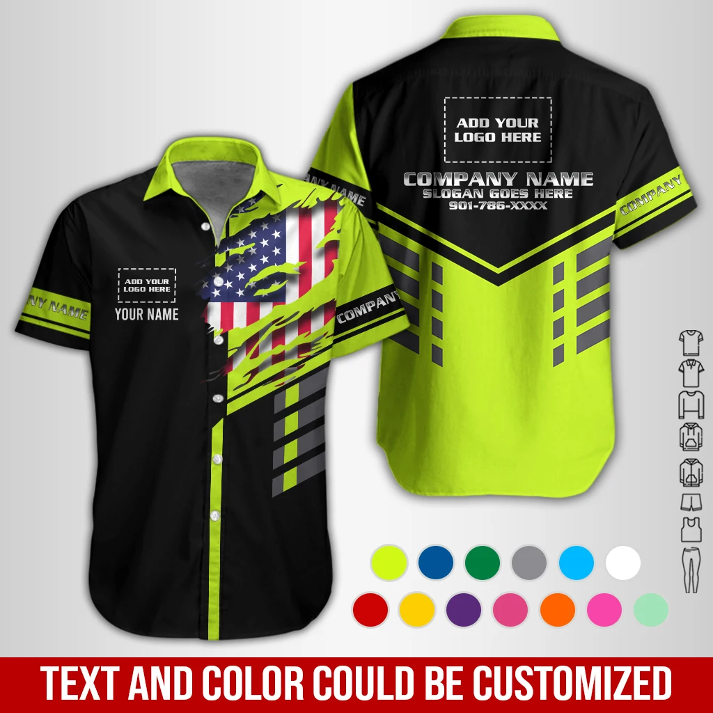 Personalized Name And Flag Electrical Uniform All Over Printed Clothes GL746