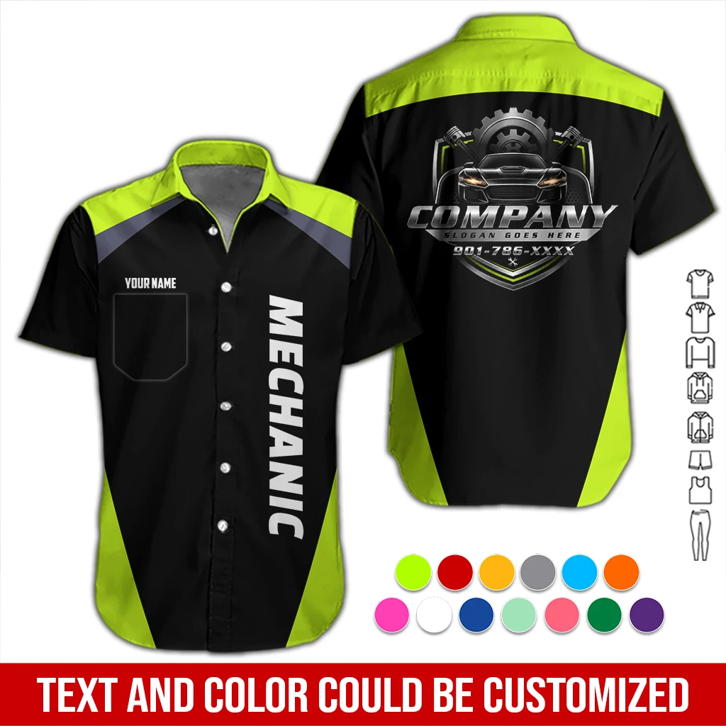 Personalized Name Mechanic 3D All Over Printed Clothes DA608