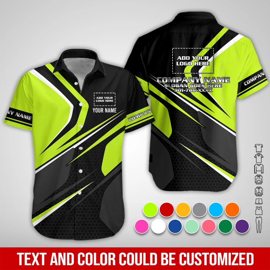 Personalized Name And Color Job Uniform All Over Printed Clothes PM94