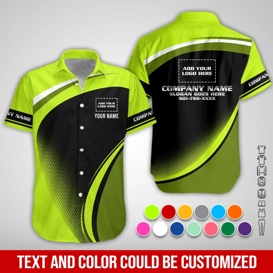 Personalized Name And Color Job Uniform All Over Printed Clothes PM95