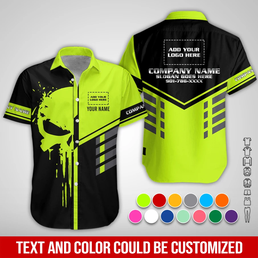 Personalized Name And Color Job Uniform All Over Printed Clothes PM96