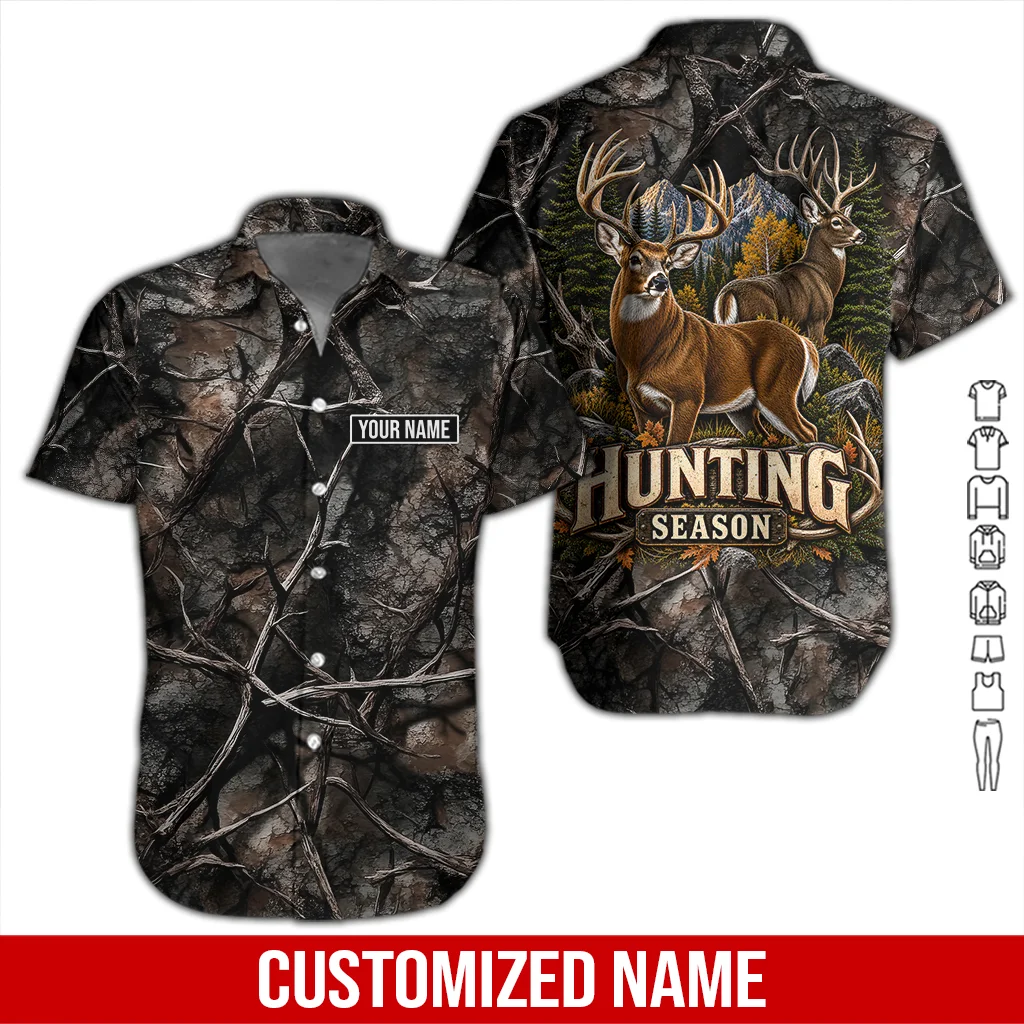 Personalized Name Hunting 3D All Over Printed Clothes DA613