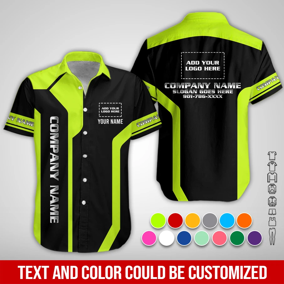 Personalized Name And Color Job Uniform All Over Printed Clothes PM107