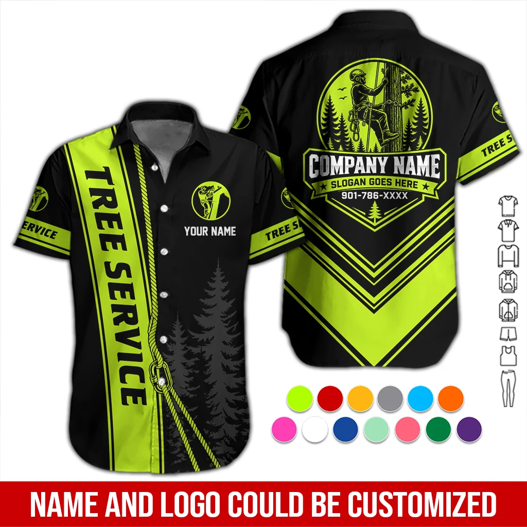 Personalized Name Arborist Tree Services 3D All Over Printed Clothes DA634