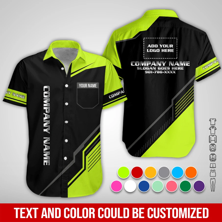 Personalized Name And Color Job Uniform All Over Printed Clothes PM117