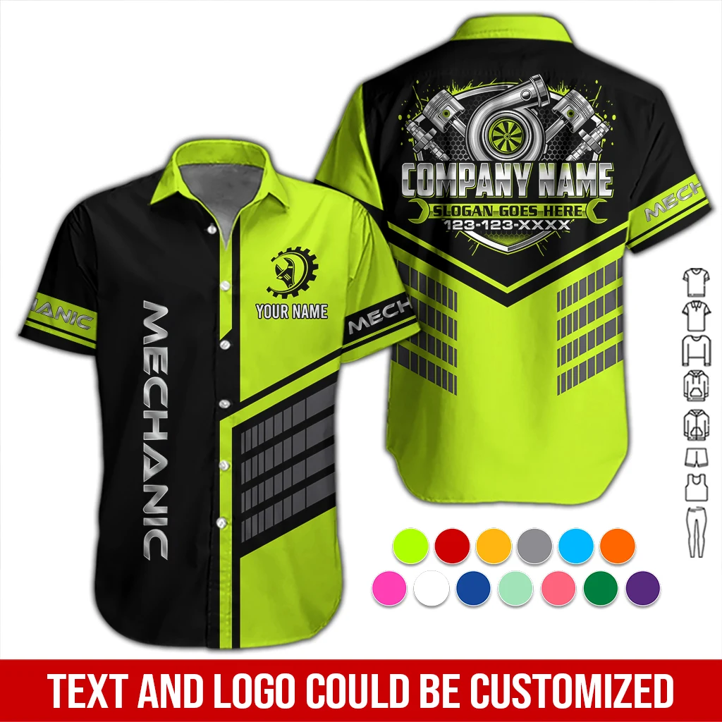 Personalized Name Mechanic 3D All Over Printed Clothes DA636