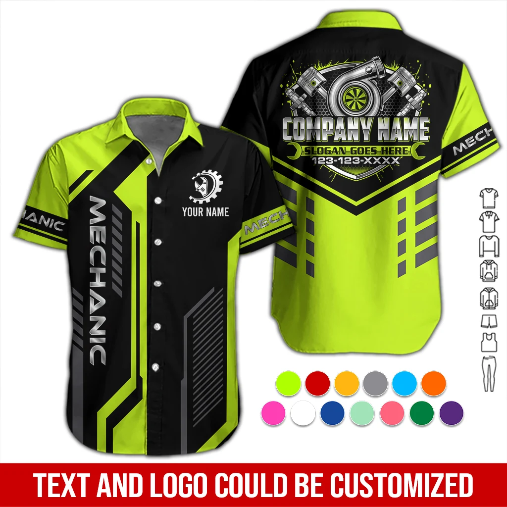 Personalized Name Mechanic 3D All Over Printed Clothes DA637
