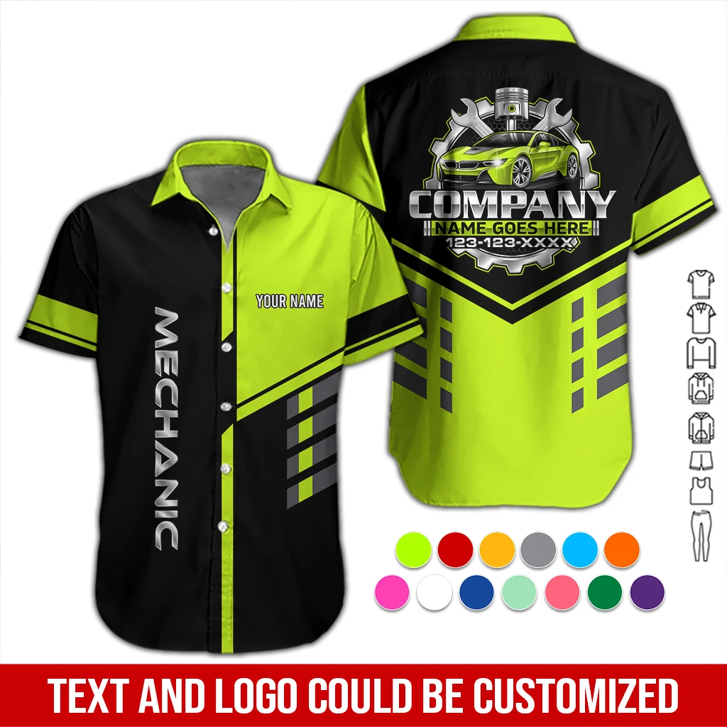 Personalized Name Mechanic 3D All Over Printed Clothes DA638