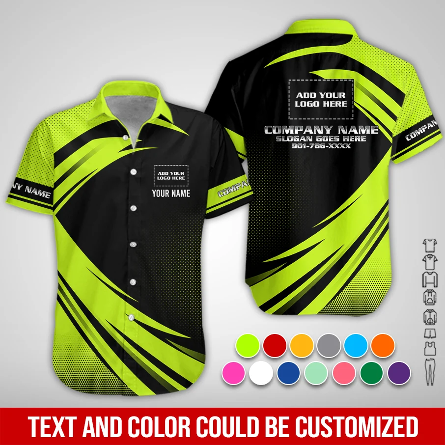 Personalized Name And Color Job Uniform All Over Printed Clothes PM122