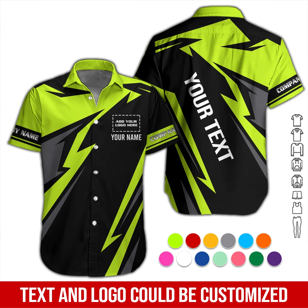 Personalized Name And Color Job Uniform All Over Printed Clothes DA651