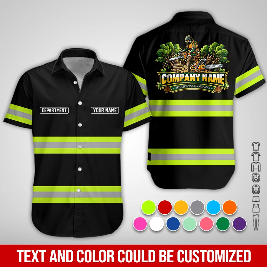 Personalized Name Tree Services All Over Printed Clothes PM136