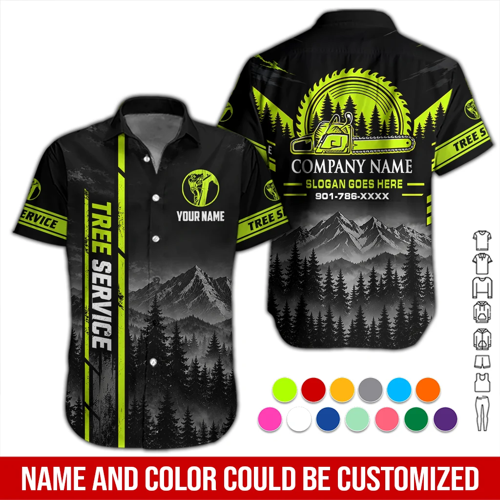 Personalized Name Arborist Tree Services 3D All Over Printed Clothes DA650