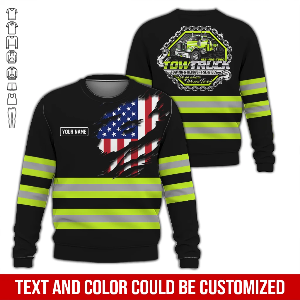 Personalized Name Custom Towing Service All Over Printed Clothes DA663