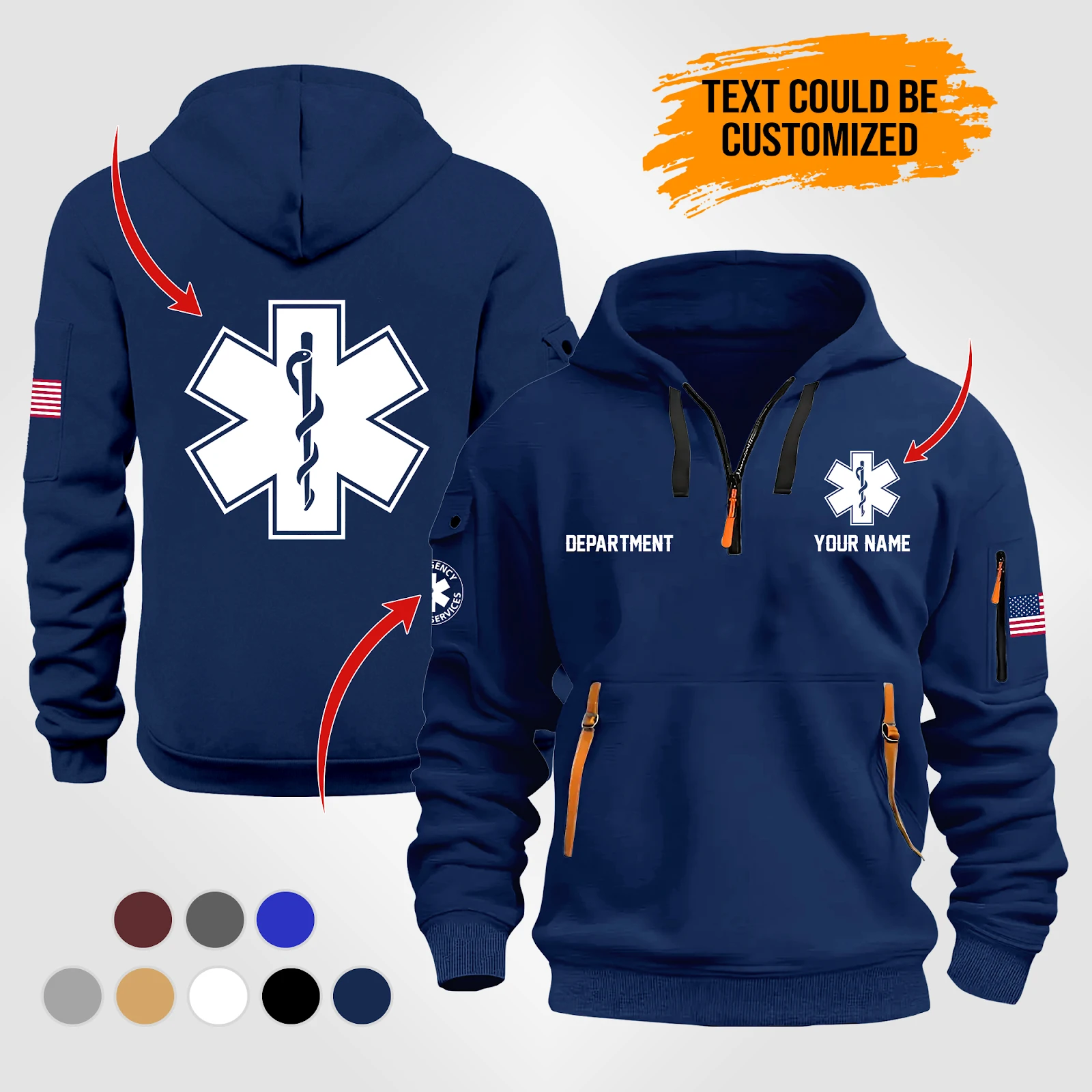 Personalized Name Love Snowmobile 3D Printed Quater Zip Hoodie PL127