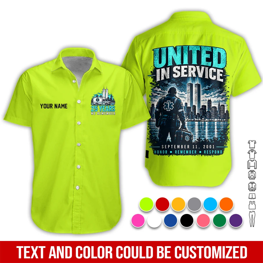 Personalized Name 911 Never Forget Memor ial All Over Printed Clothes PL130