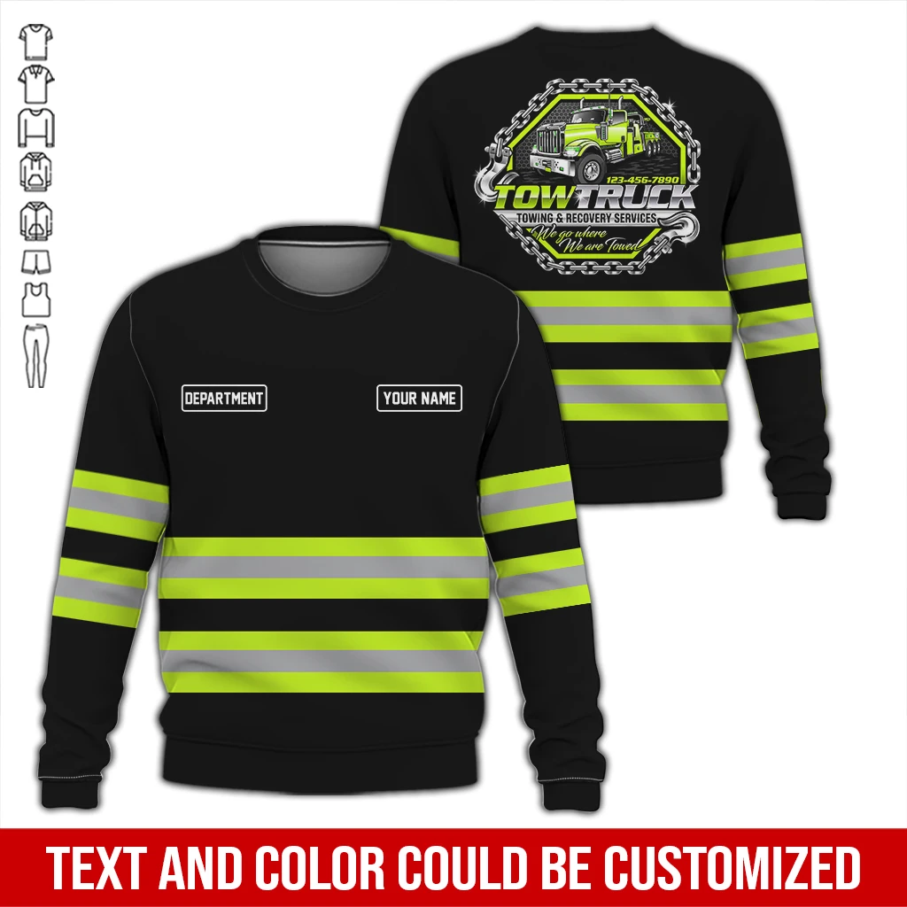 Personalized Name Custom Towing Service All Over Printed Clothes DA664