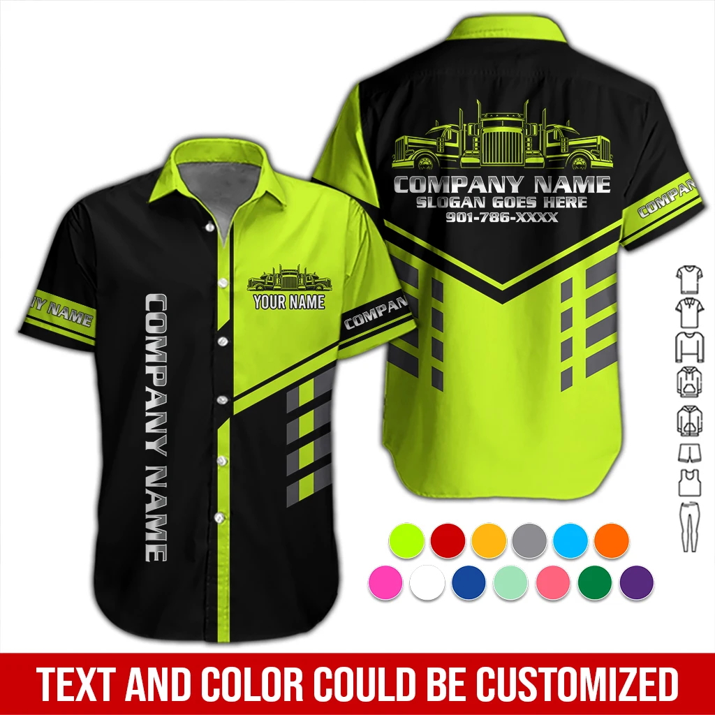 Personalized Name Love Truck logistic Uniform All Over Printed Clothes DA674