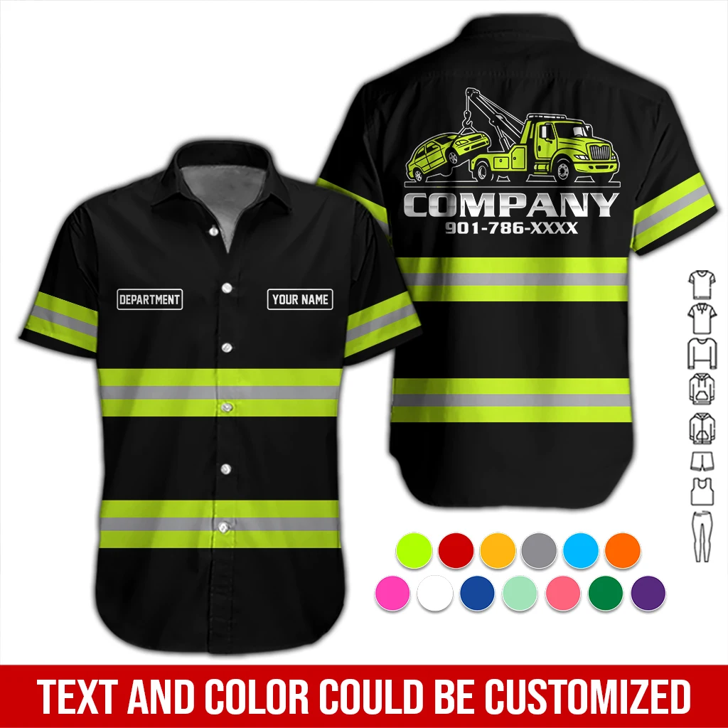 Personalized Name Tow Truck 3D All Over Printed Clothes DA680