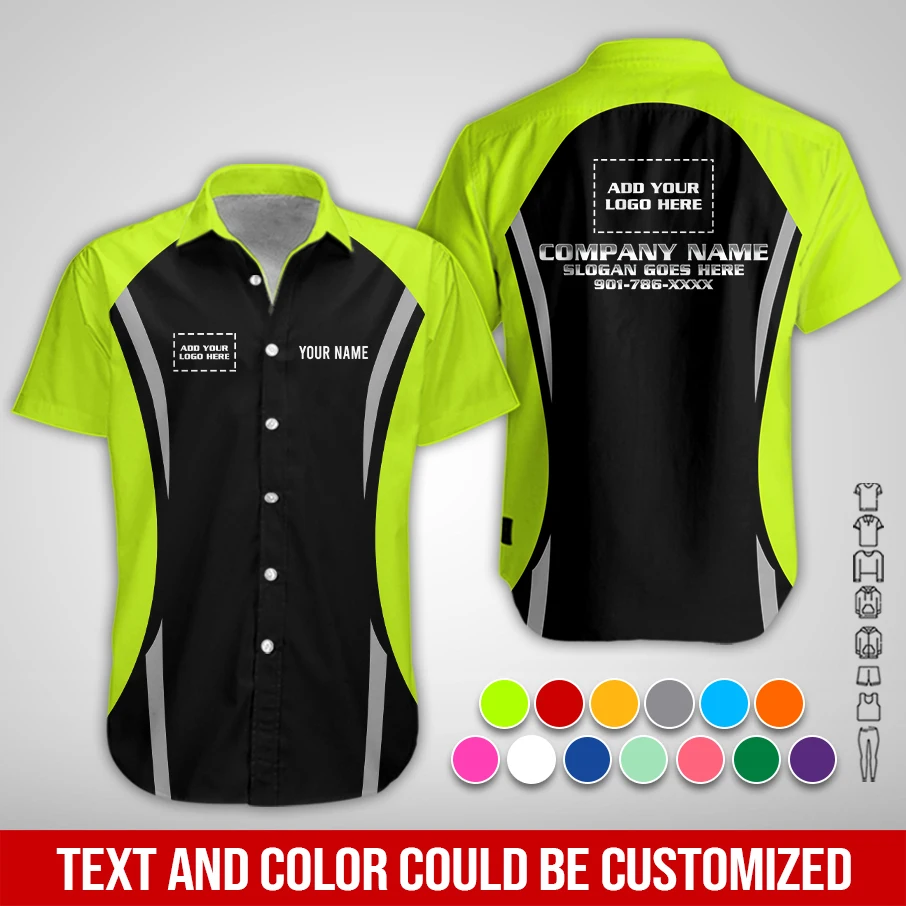 Personalized Name And Color Job Uniform All Over Printed Clothes PM171