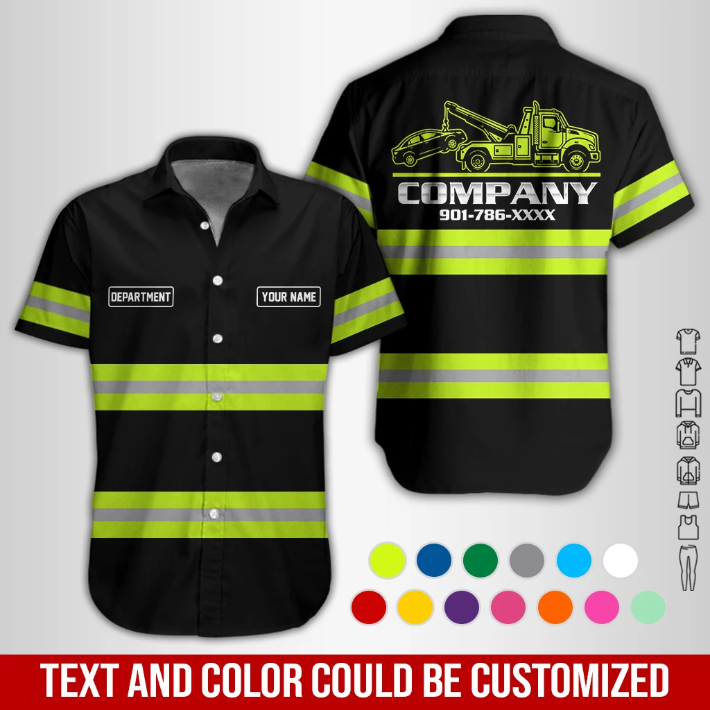 Personalized Name Tow Truck 3D All Over Printed Clothes GL822