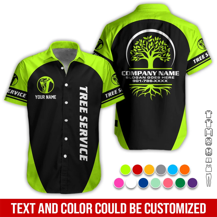 Personalized Name Tree Service 3D All Over Printed Clothes PL163
