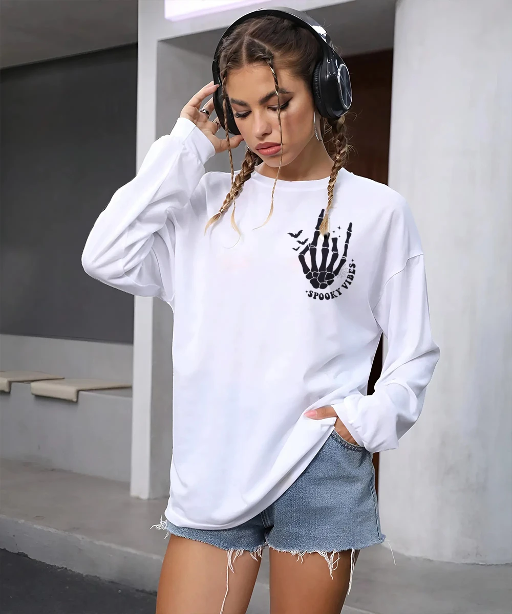 Thick Thighs & Spooky Vibes Halloween Shirt for Women PM186