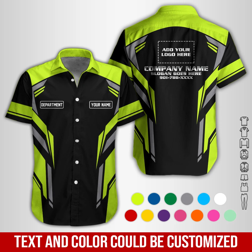 Personalized Name And Color Electrical Uniform All Over Printed Clothes GL831