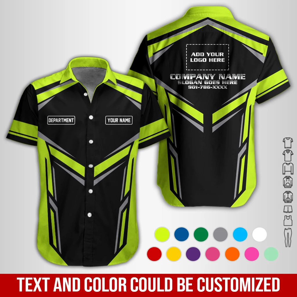 Personalized Name And Color Electrical Uniform All Over Printed Clothes GL833