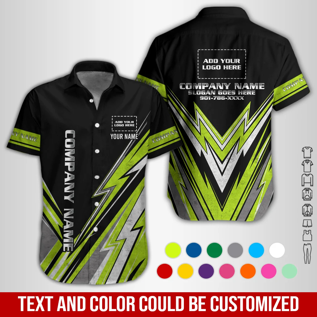 Personalized Name And Color Electrical Uniform All Over Printed Clothes GL835