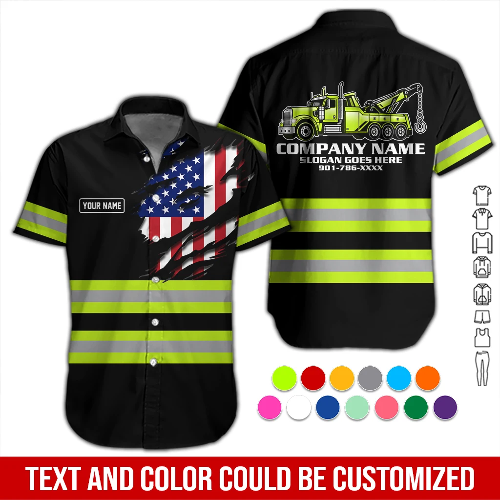 Personalized Name Custom Towing Service All Over Printed Clothes DA711