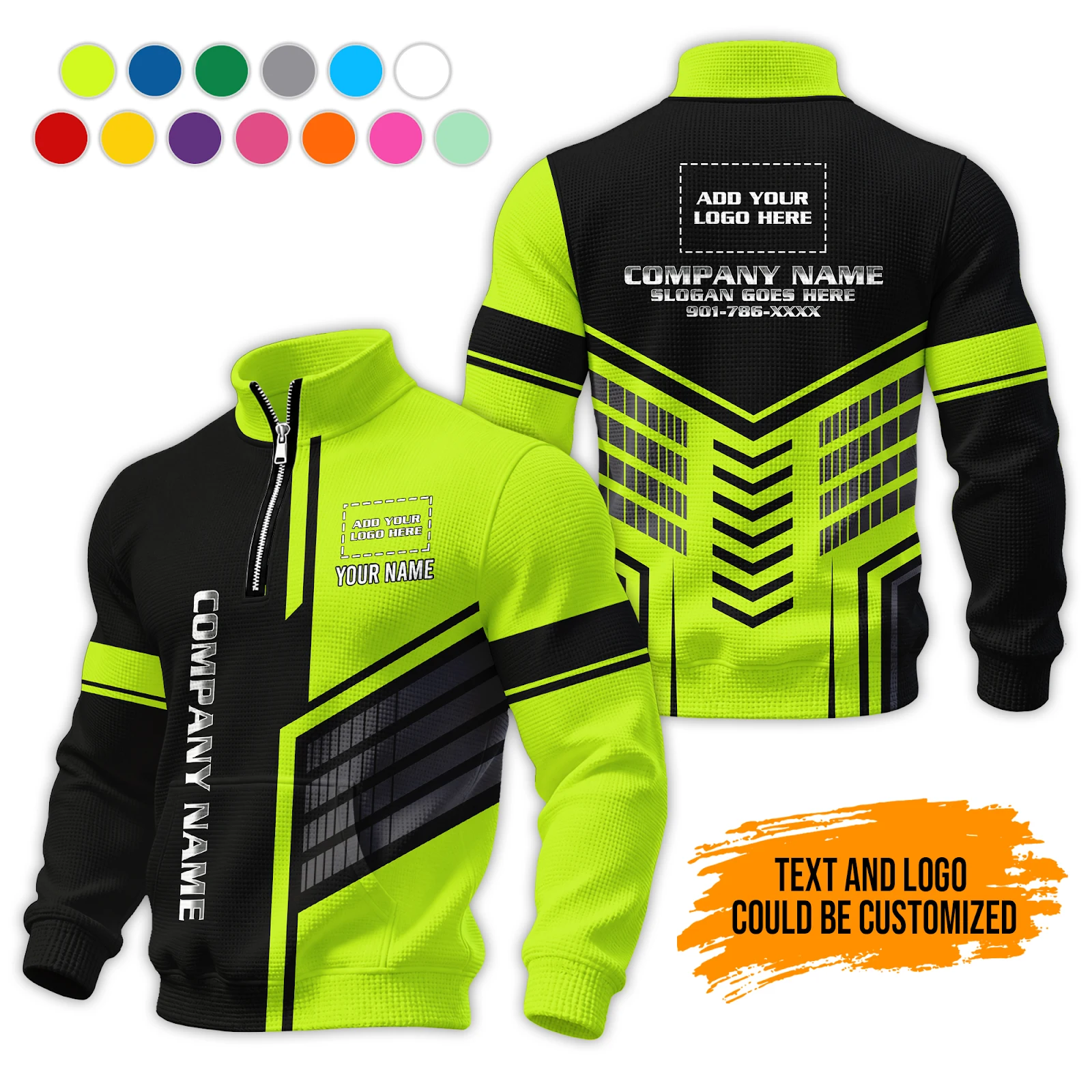 Personalized Name Custom Work Shirt for Mechanics, Electricians & HVAC 3D Waffle Sweatshirts DA721