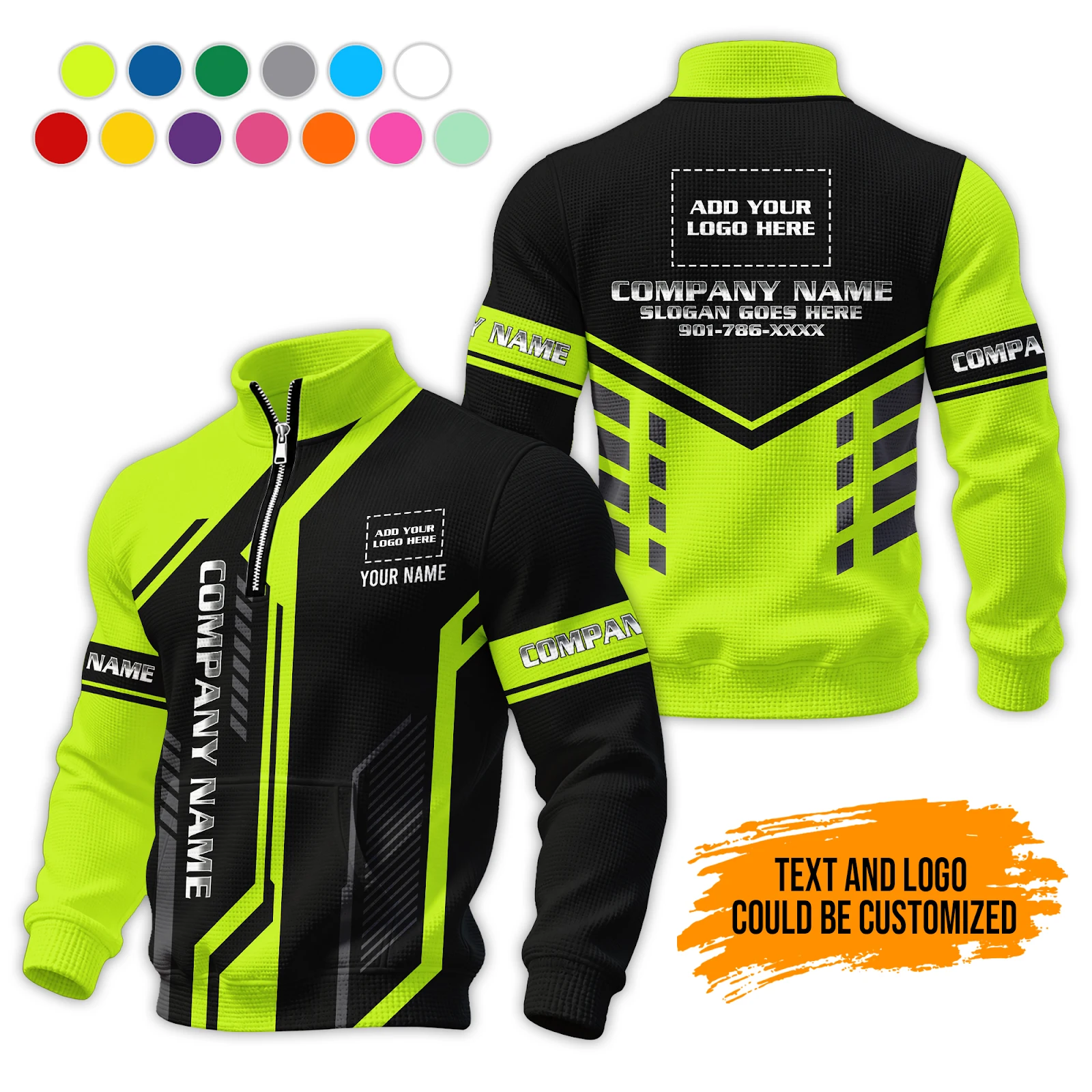 Personalized Name Work Shirt for Mechanics, Electricians & HVAC 3D Waffle Sweatshirts DA735