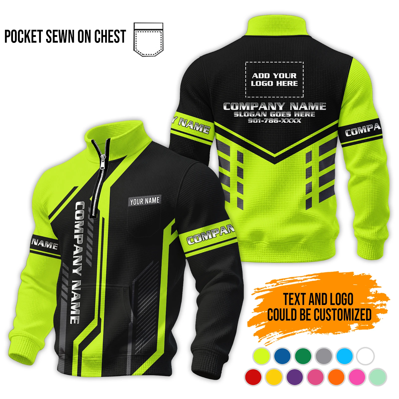 Personalized Name Work Shirt for Mechanics, Electricians & HVAC 3D Waffle Sweatshirts DA737