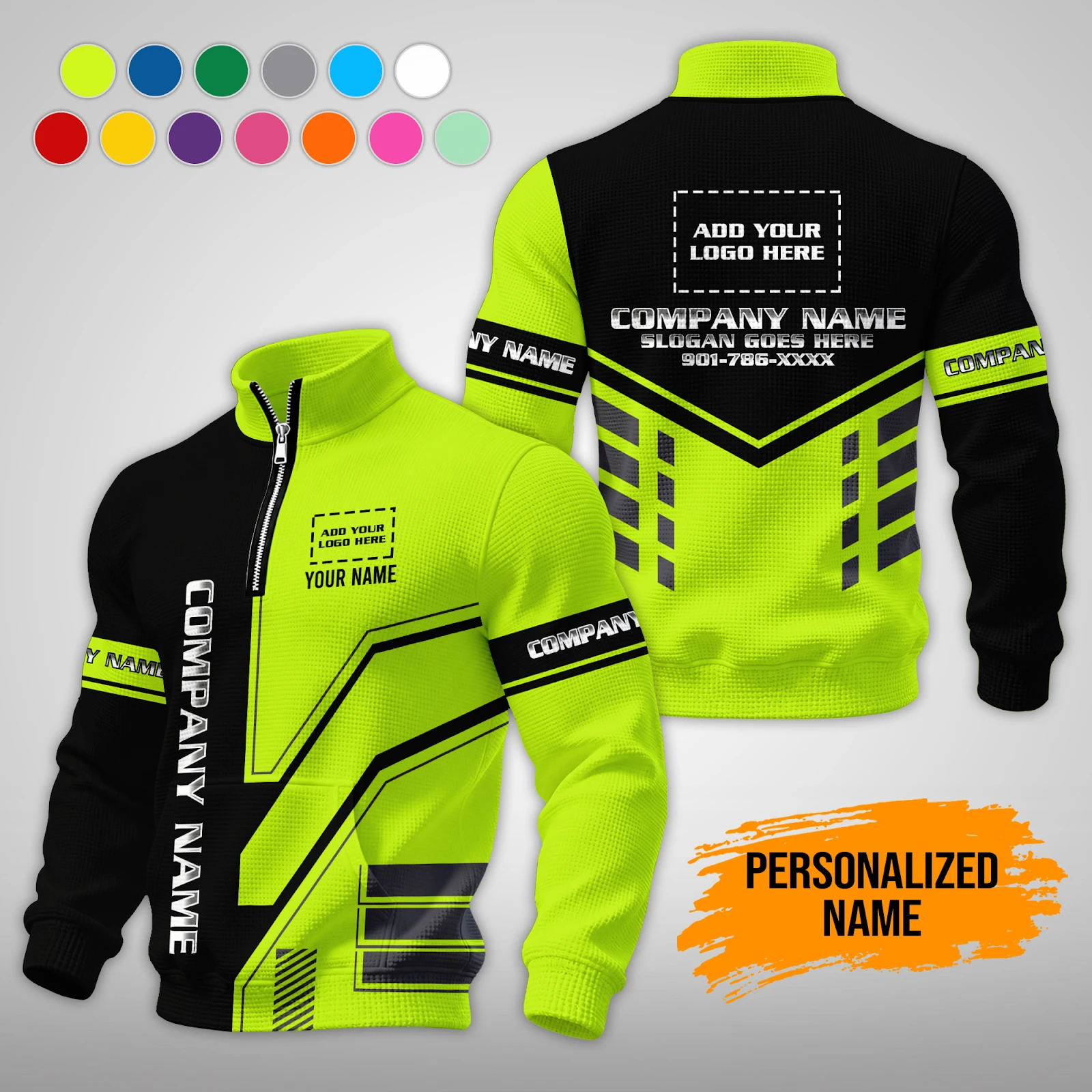 Personalized Name Custom Work Shirt for Mechanics, Electricians & HVAC 3D Waffle Sweatshirts PM227