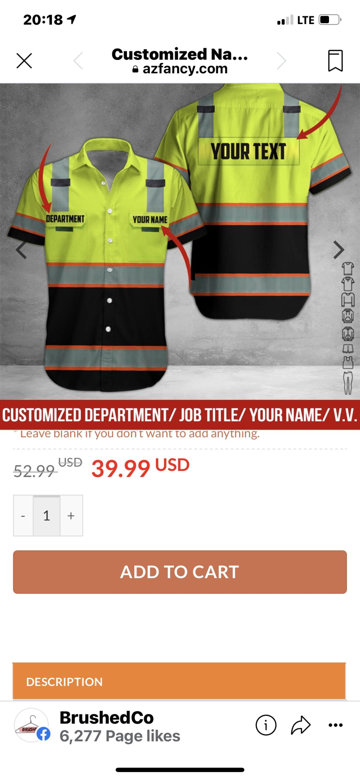 Click to view full screen Pocket - Customized Name And Text 3D All Over Printed Clothes AV213 photo review